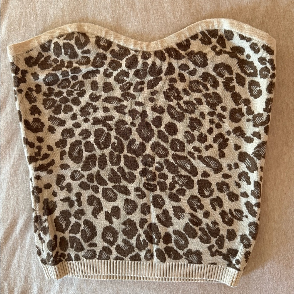 Express leopard print Tube Top